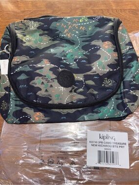 Kipling New Kichirou camo treasure lunch pail nwt